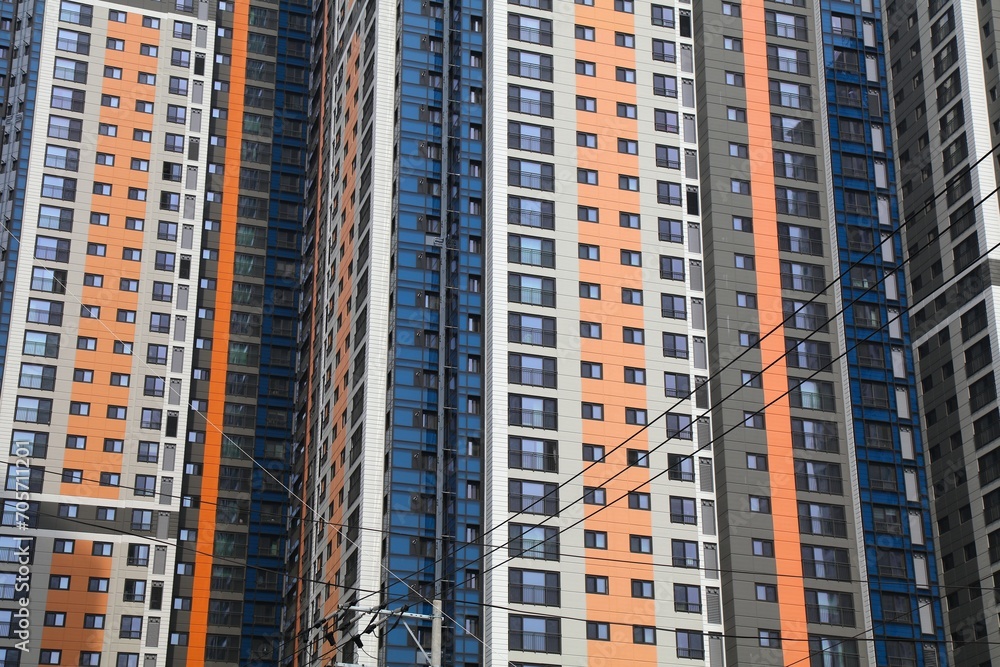 Massive apartment buildings in South Korea Massive apartment buildings in South Korea