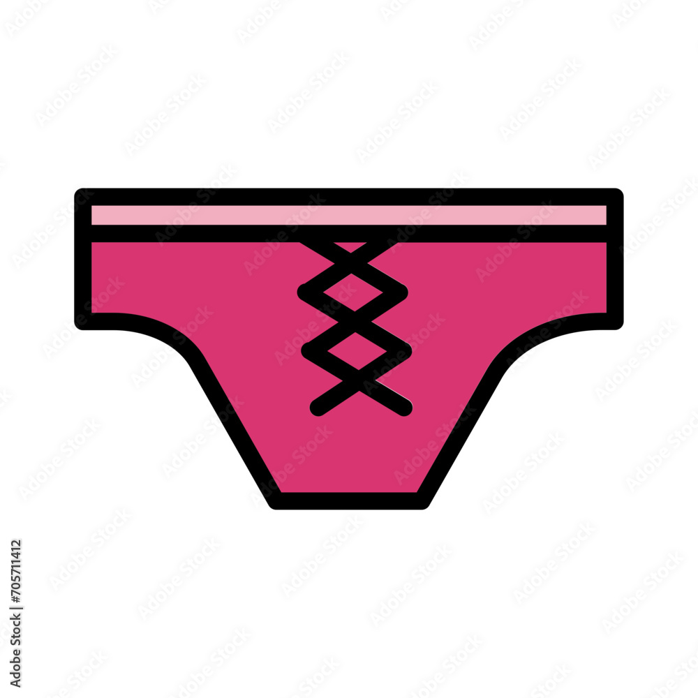 Fototapeta premium Summer Activity Panties Filled Outline Icon