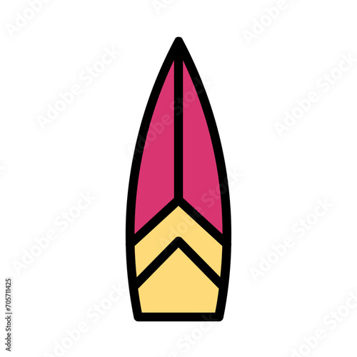 Sup Surfing Activity Filled Outline Icon