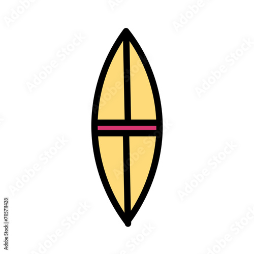 Sup Surfing Activity Filled Outline Icon