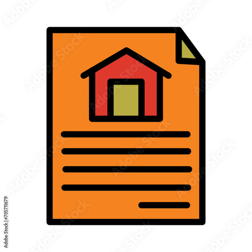 Document Home Loan Filled Outline Icon