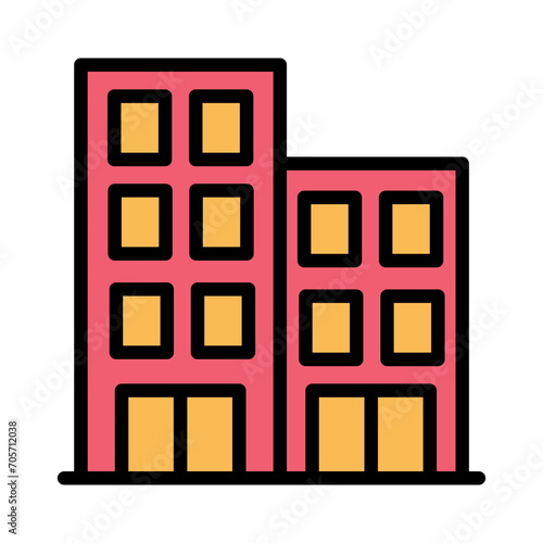 Bulding Estate Office Filled Outline Icon