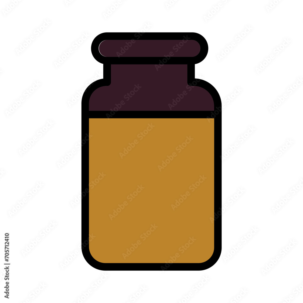 Obraz premium Bottle Dairy Milk Filled Outline Icon