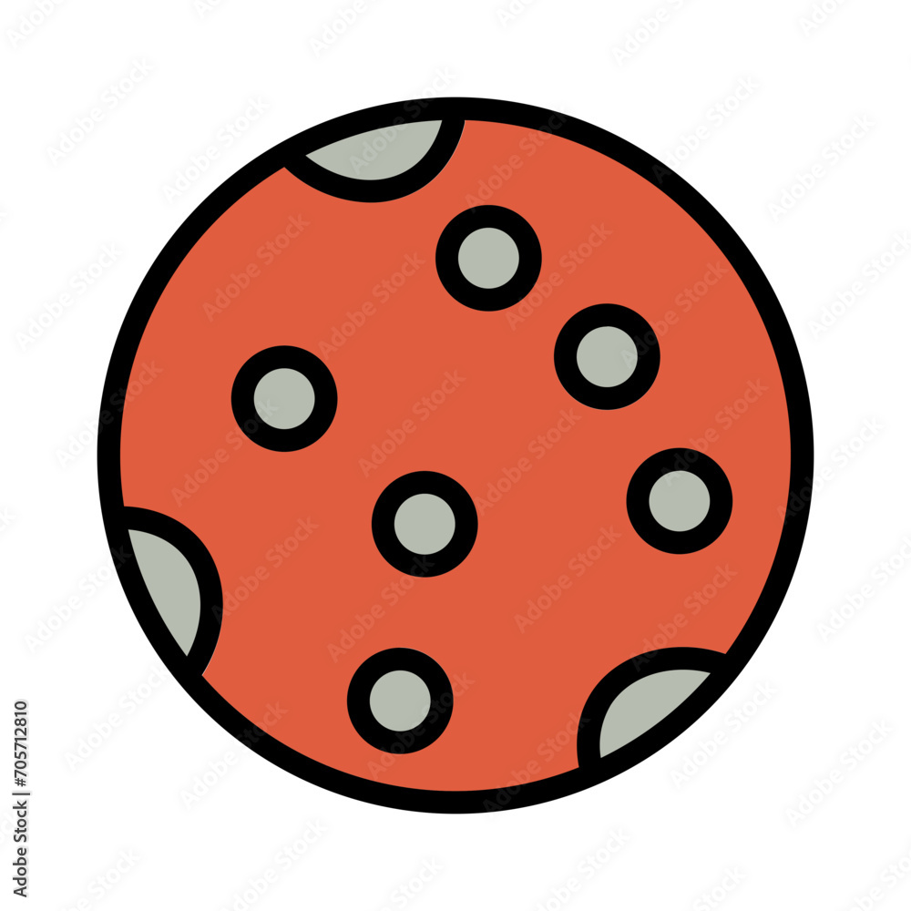 Obraz premium Blood White Cell Filled Outline Icon