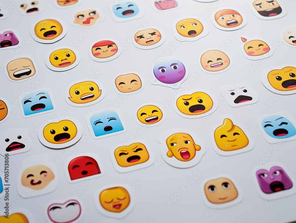 Fun Custom Sticker Sheet Mockup for Creative Expression - AI Generated Fun Custom Sticker Sheet Mockup for Creative Expression - AI Generated