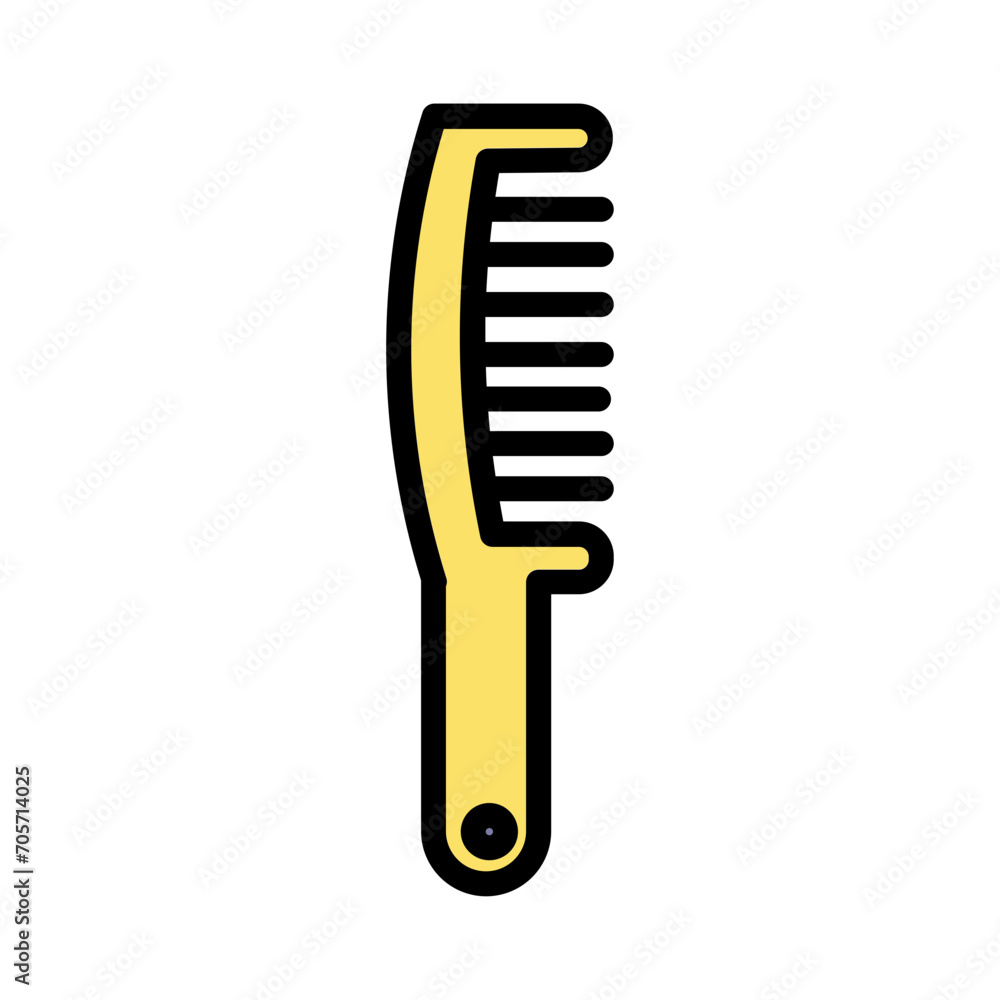 Comb Hair Style Filled Outline Icon