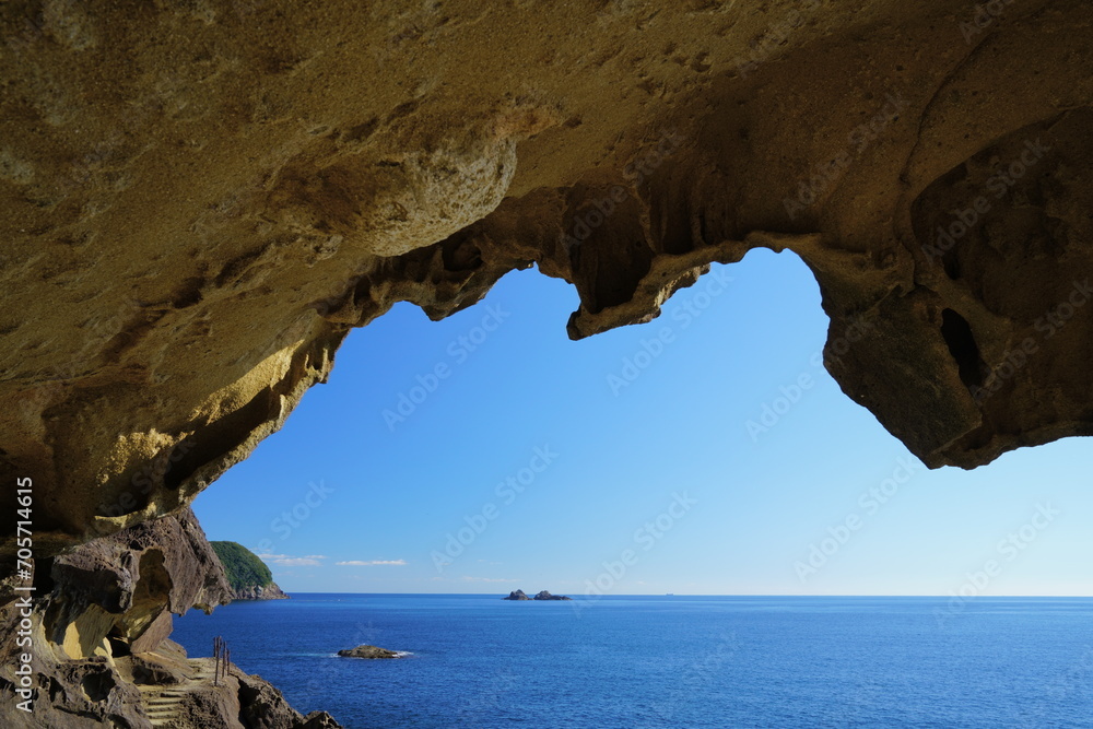 Onigajyo cave on the ocean