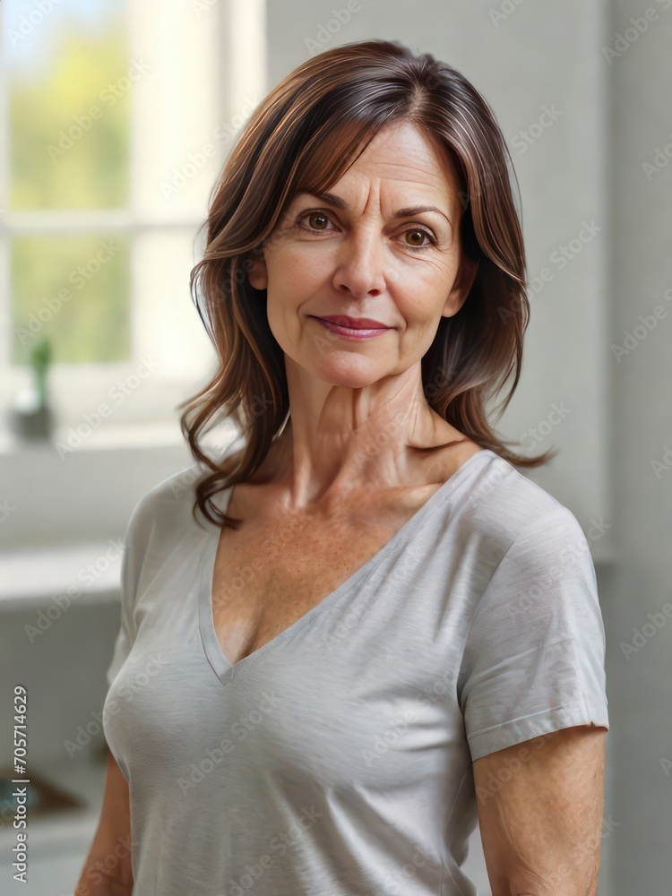 Portrait smiling senior woman Portrait smiling senior woman