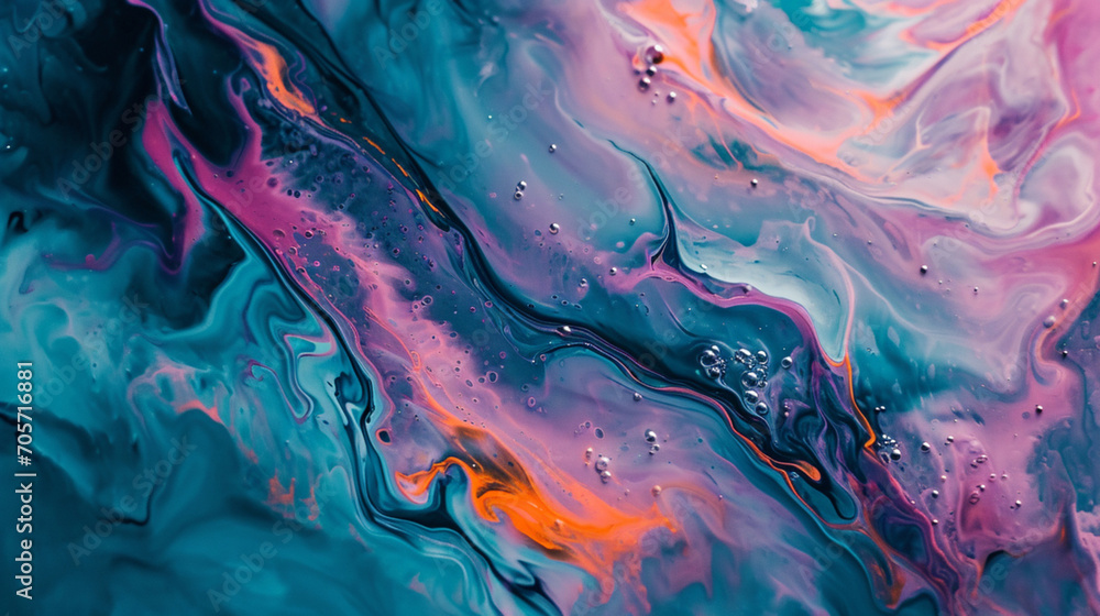 Fluid Art Painting Footage, Abstract Acryl Texture With Flowing Effect. Liquid. Website background, copy paste area for texture
