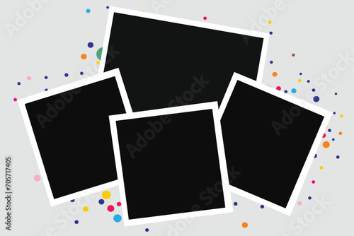 4 photo collage template. vector illustration, new collections