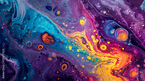 Psychedelic Cosmos Paint Texture. Wallpaper, copy paste area for texture