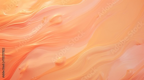Abstract background in peach fuzz color with oil or acryllic smears texture