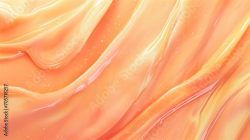 Abstract background in peach fuzz color with oil or acryllic smears texture