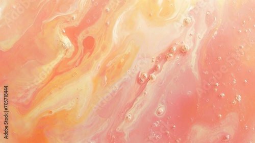 Abstract background in peach, yellow and pink colors with oil or acryllic smears texture