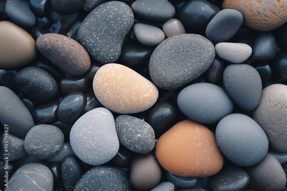Sea Wet Stones Close-up Abstract Sea Wet Stones Close-up Abstract