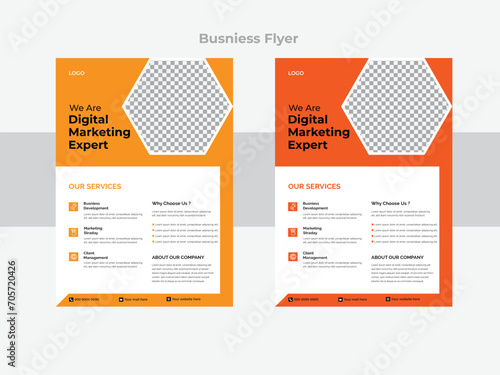 Printmodern flyer design template with Two Gradient color variation.business flyer design, modern design, perfect for creative professional business.