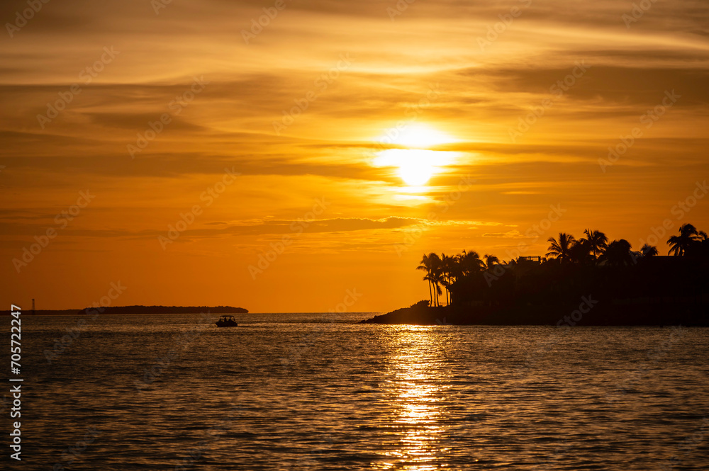 Dramatic sunset taken from Mallory Square in Key West Florida. Dramatic sunset taken from Mallory Square in Key West Florida.