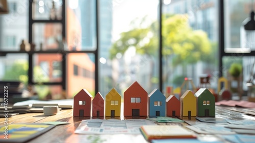 Model Houses Displayed on Table