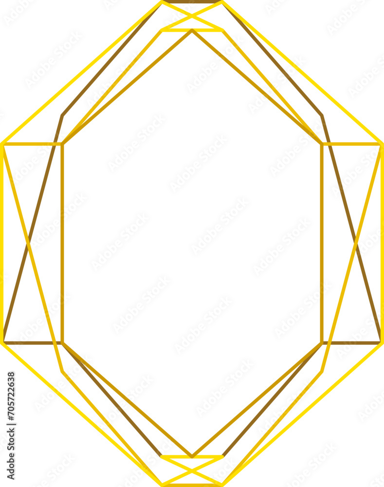 Gold Geometric Frame