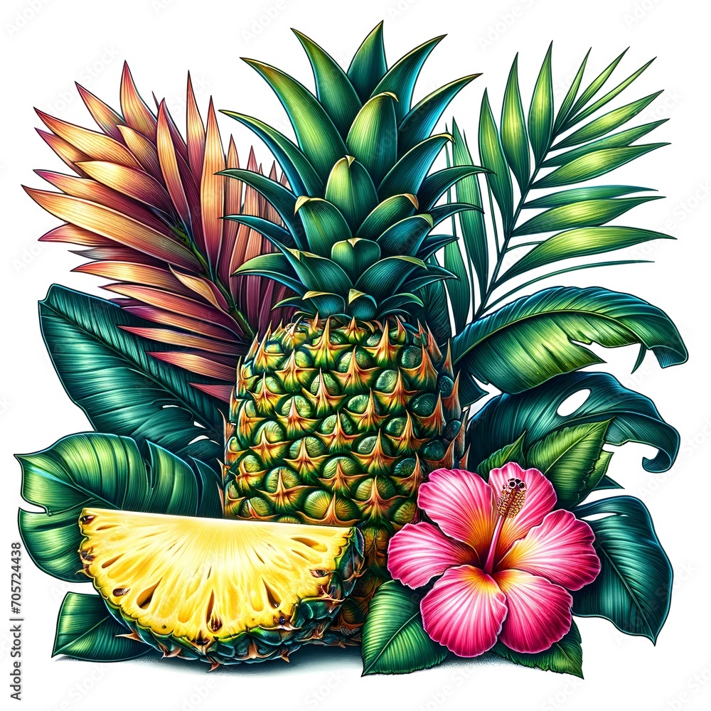 Fototapeta premium pineapple generative AI
