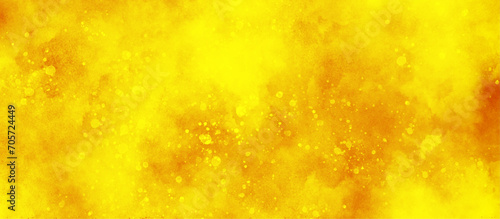 background of  glitter lights on orange texture, sparkling glitter bokeh background with blurry particles and clouds, yellow or orange Paper textured aquarelle canvas with bokeh, soft watercolor.