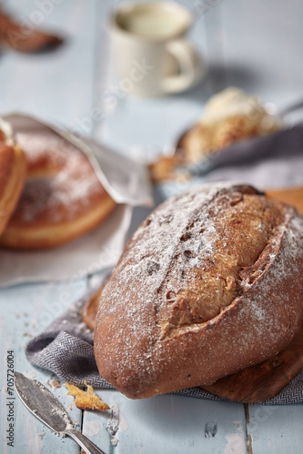 New images of breads and pastries in restaurants, high quality photo