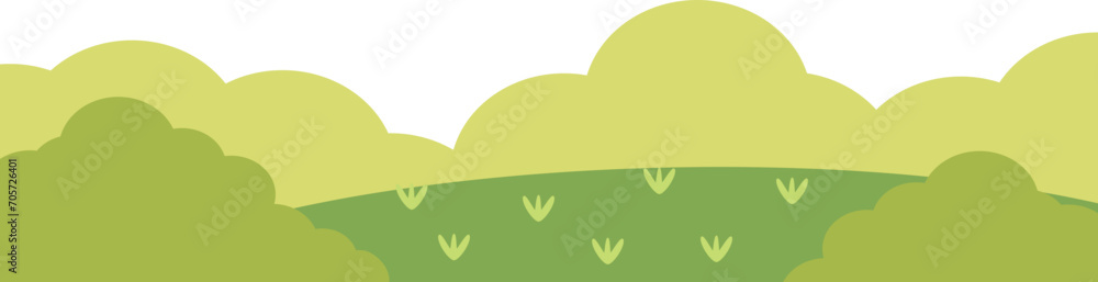 Green Field Illustration Element Green Field Illustration Element