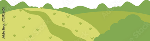 Green Field Illustration Element