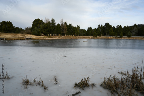 lac gelé en altitude photo