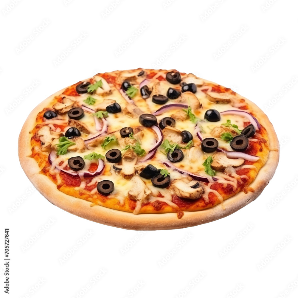 pizza isolated on transparent background