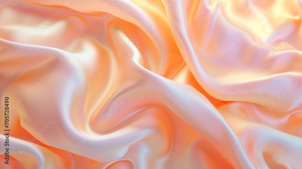 Obraz premium Peach fuzz silk fabric background