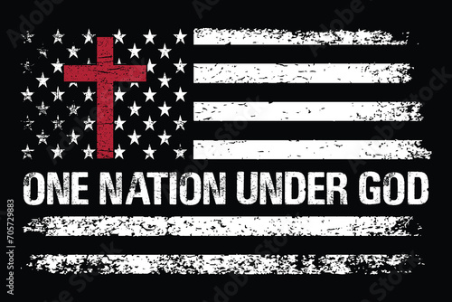 On Nation Under God Flag Design