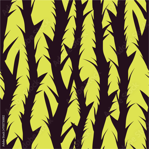 Fototapeta Naklejka Na Ścianę i Meble -  Trendy simple seamless tropical pattern. Simple jungle illustration. Geometric organic line leaves pattern. Illustration.
