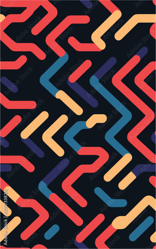 Obraz premium Abstract geometric colorful pattern. Bright ethnic seamless pattern. Geometric, abstract shapes pattern pop art wallpaper. Digital paper.