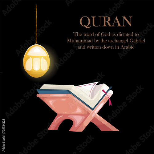 The quran, the secret moslem book, holy quran