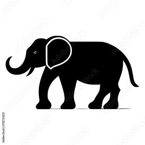 elephant silhouette vector illustration