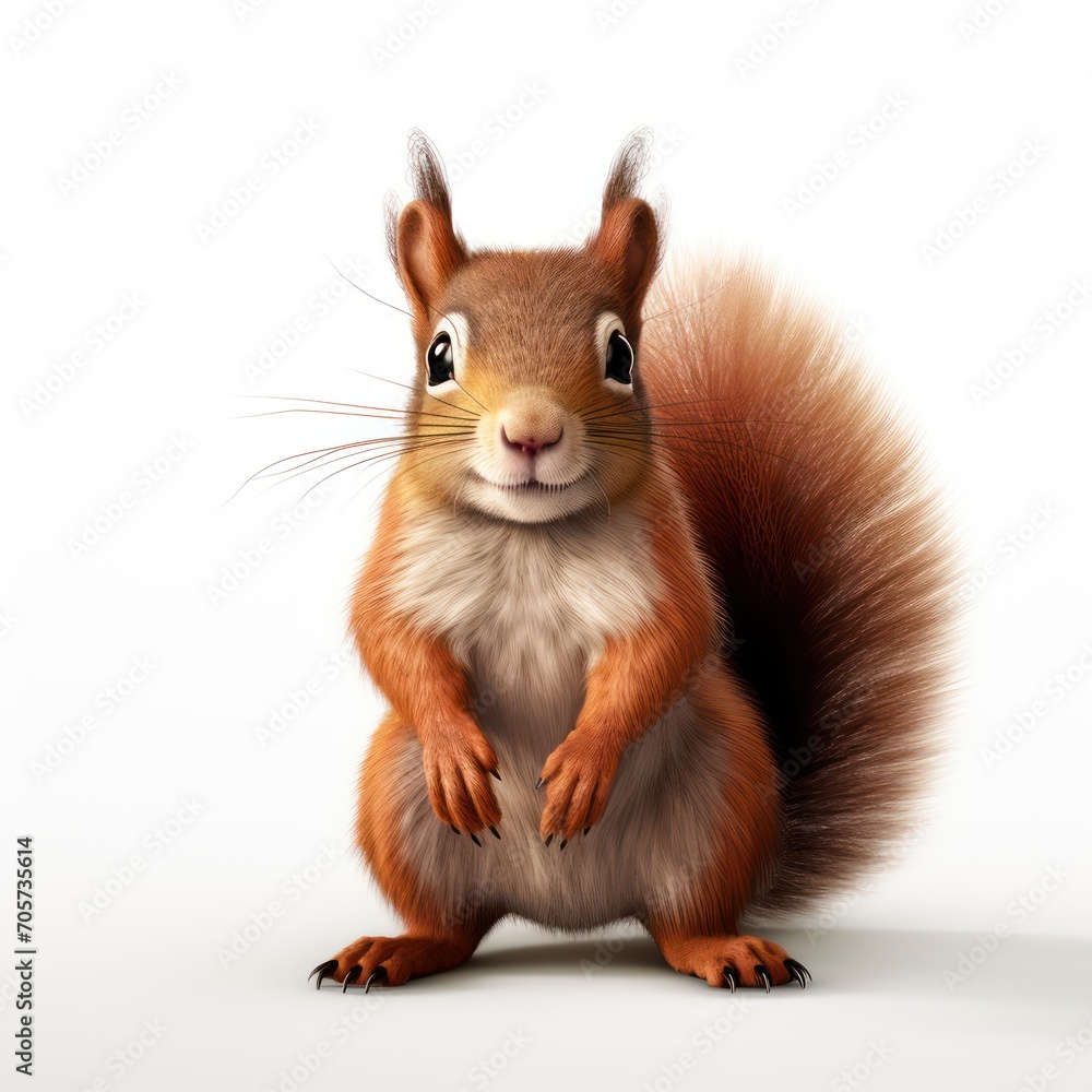 Obraz premium A squirrel standing on its hind legs 