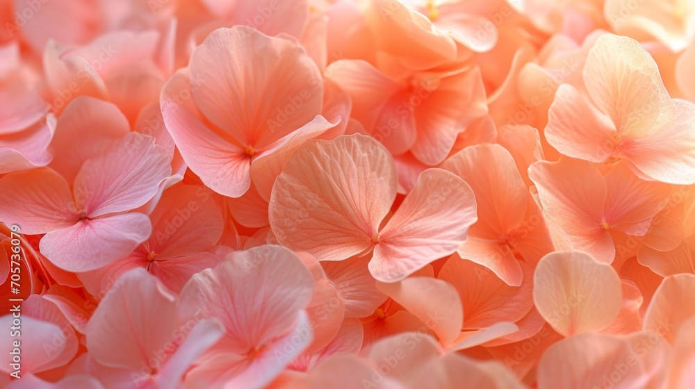 Petals background in peach fuzz color