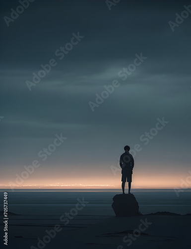 "Evening Solitude: Captivating visuals capture the serene moments as an individual spends the evening alone, embracing tranquility and self-reflection."