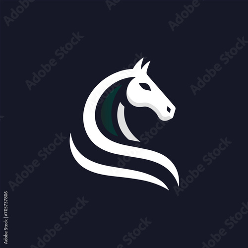 Vector Illustration of Elegant and Modern Creative Horse Logo Symbol Design for Company