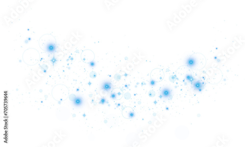 Wallpaper Mural Blue dust. Beautiful light flashes. Dust particles fly in space. Bokeh effect. Light rays. PNG. Torontodigital.ca