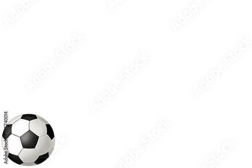 A soccer ball on a white background as a frame © Ina Meer Sommer