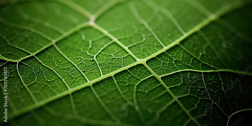 Obraz premium Macro shot of the intricate structure of a leaf , concept of Botanical composition