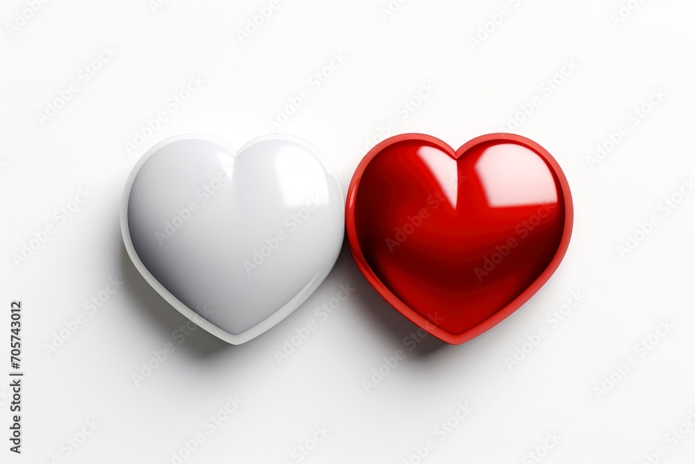 Close-up, 3d mockup of beautiful heart with minimal background Close-up, 3d mockup of beautiful heart with minimal background