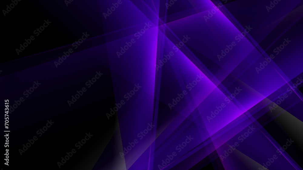 Dark violet glowing glossy stripes abstract background