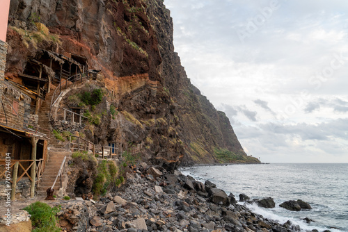 Remote village Calhau da Lapa on Madeira in a gorge