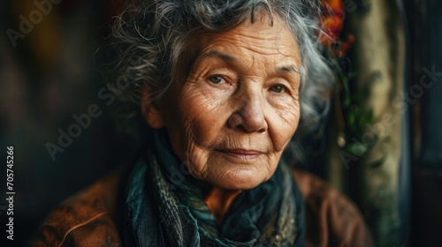 portrait of a senior, old woman