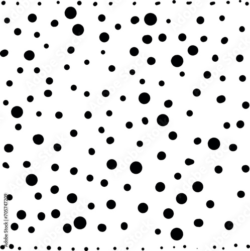 Simple cartoon screentone with dots in different sizes