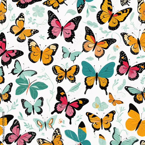 Butterfly-themed seamless design