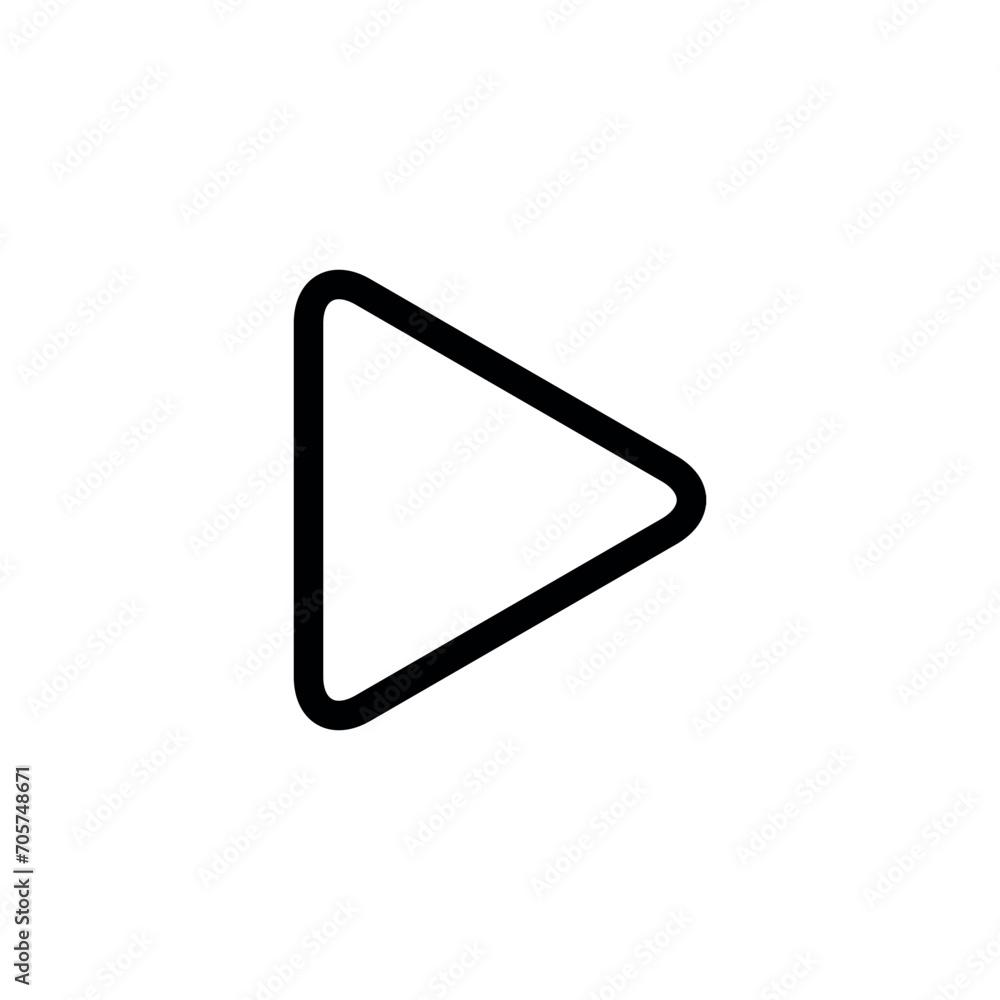 Play Button Icon Vector Simple Design Play Button Icon Vector Simple Design
